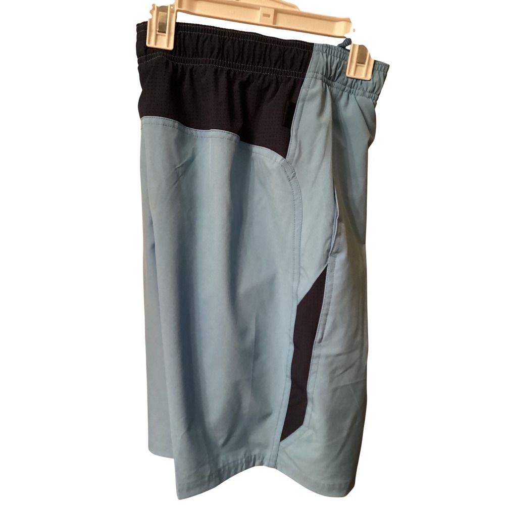 Nike Mens Swim Trunks Light Blue Navy Colorblock 4-Way Stretch NESSA462-438 S - Picture 2 of 5